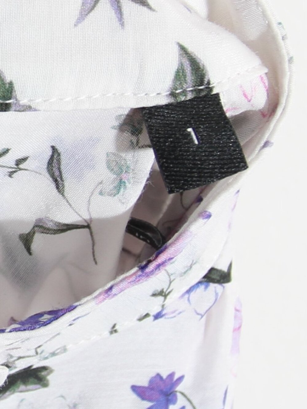 The Kooples Ditsy Floral Print Cotton Silk Mini Shirt Dress Button Long Sleeves - Picture 14 of 14